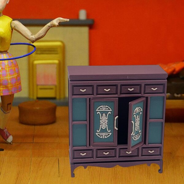 1:12 Miniaturschrank mit zu öffnenden Türen für TTETTZ Puppenhaus
