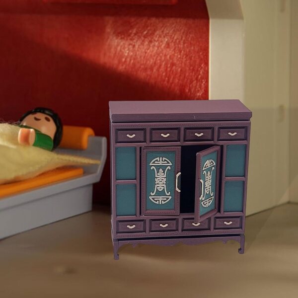 1:12 Miniaturschrank mit zu öffnenden Türen für TTETTZ Puppenhaus