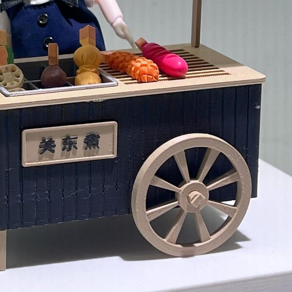 Carrello Miniatura Oden per Casa Delle Bambole – Accessorio Realistico 1/12