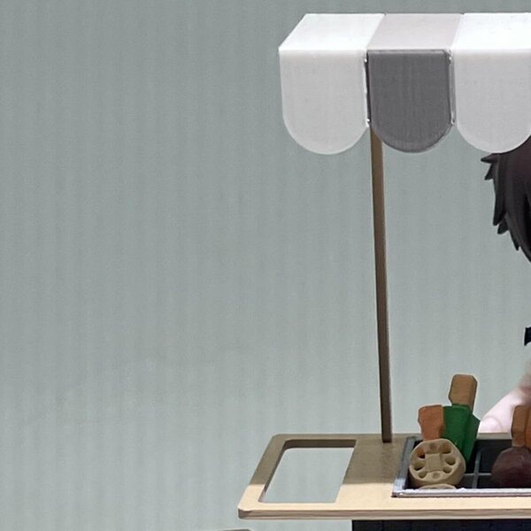 Carrello Miniatura Oden per Casa Delle Bambole – Accessorio Realistico 1/12