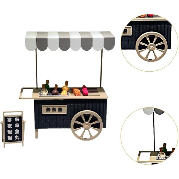 Carrello Miniatura Oden per Casa Delle Bambole – Accessorio Realistico 1/12