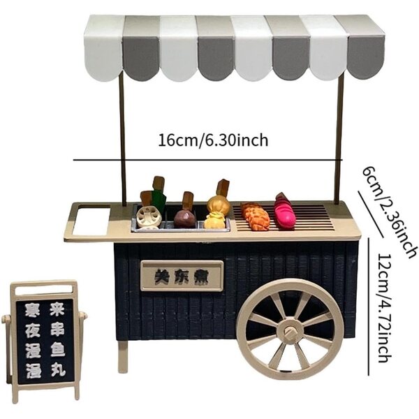 Carrello Miniatura Oden per Casa Delle Bambole – Accessorio Realistico 1/12