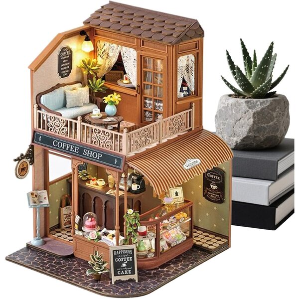 Miniatur-Puppenhaus aus Holz – Kreatives und dekoratives DIY-Set