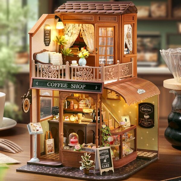 Miniatur-Puppenhaus aus Holz – Kreatives und dekoratives DIY-Set
