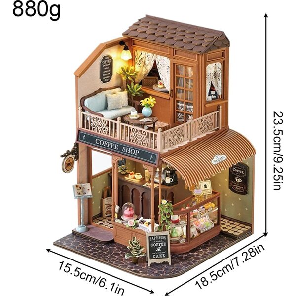 Miniatur-Puppenhaus aus Holz – Kreatives und dekoratives DIY-Set