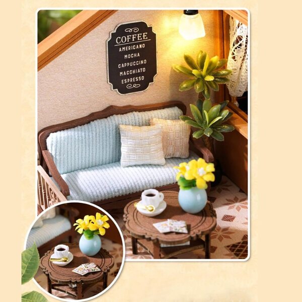 Miniatur-Puppenhaus aus Holz – Kreatives und dekoratives DIY-Set
