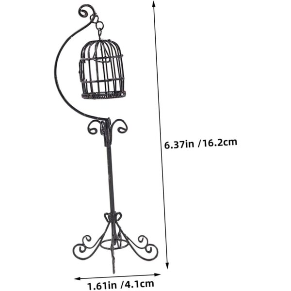 Supporto Apribile Vintage 2pz Gabbia in Ferro per Casa delle Bambole Miniatura