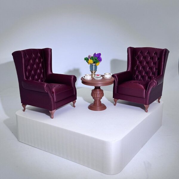 American Sofa Set Miniatur 1:12 Puppenhausmöbel Rot Sharplace