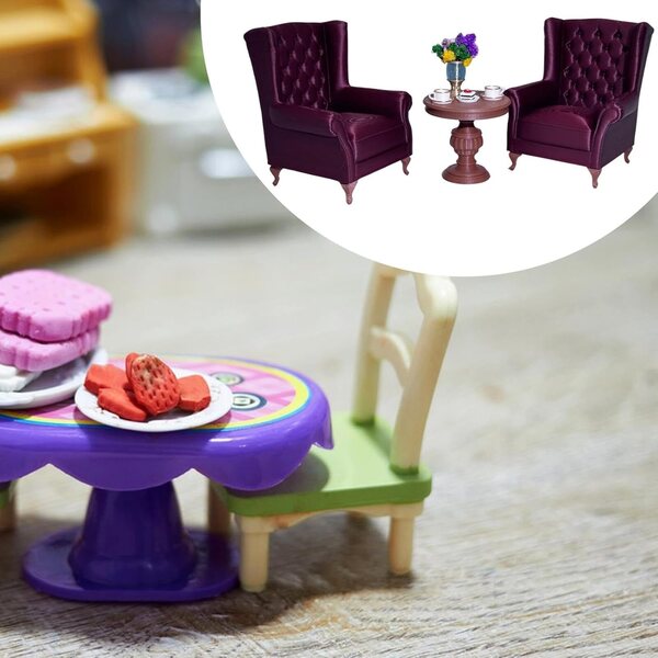 American Sofa Set Miniatur 1:12 Puppenhausmöbel Rot Sharplace