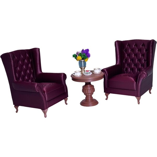 American Sofa Set Miniatur 1:12 Puppenhausmöbel Rot Sharplace