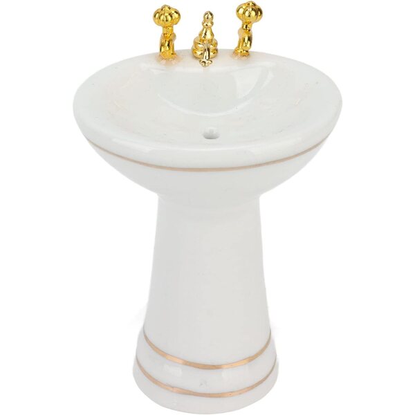 Set Bagno Miniatura Casa delle Bambole 12 Pezzi in Porcellana Dettagliata