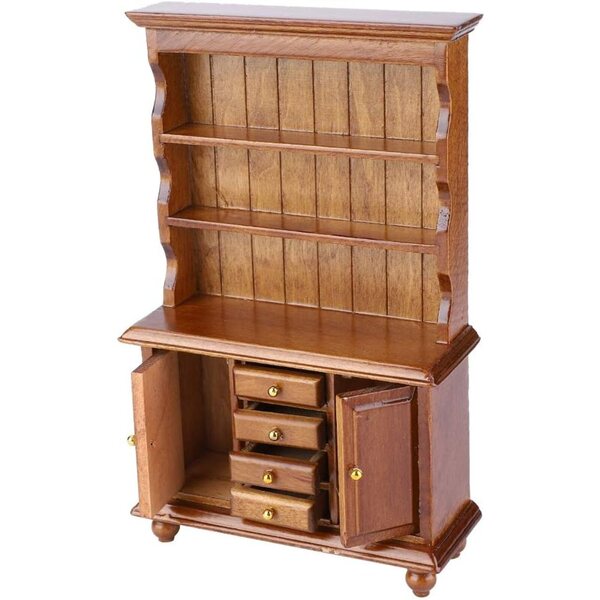 Holzregal Miniatur für Puppenhaus im Maßstab 1:12, Vintage Bücherregal ViaGasaFamido