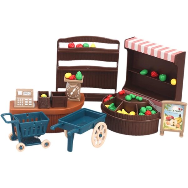 Predolo Toys Mini-Einkaufswagen und pädagogisches Puppenhauszubehör