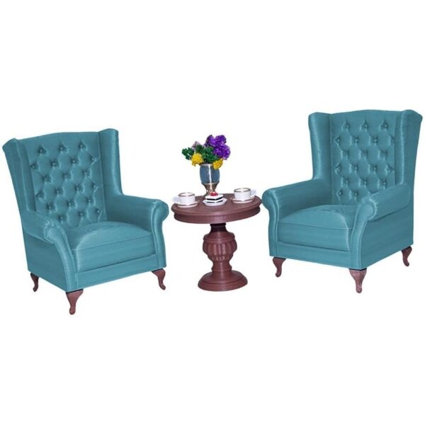 Set Micro Divani Americani per Casa delle Bambole 1:12 Colcolo Blu Resistente