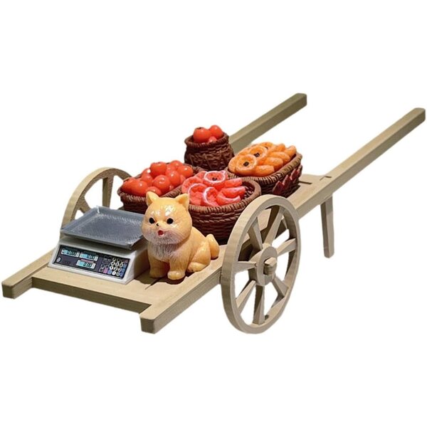 predolo Mini-Gemüsewagen 1/12, dekorative Miniatur für Puppenhäuser