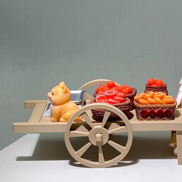 predolo Mini-Gemüsewagen 1/12, dekorative Miniatur für Puppenhäuser