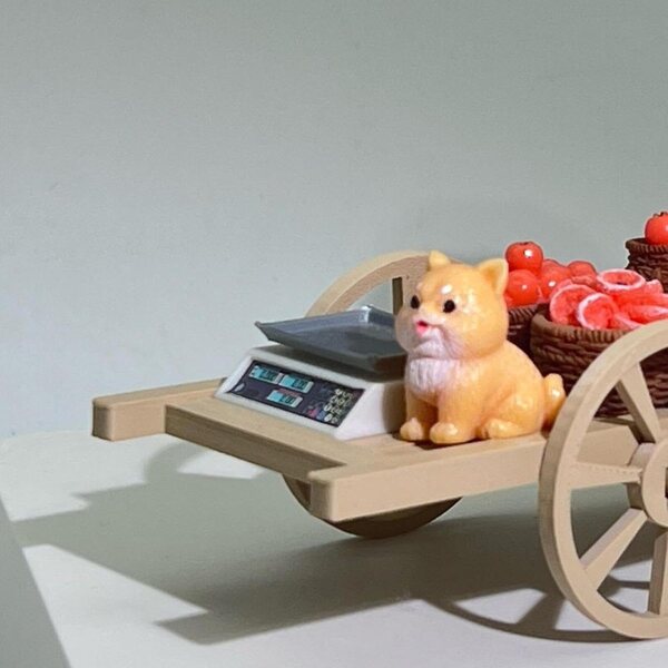 predolo Mini-Gemüsewagen 1/12, dekorative Miniatur für Puppenhäuser