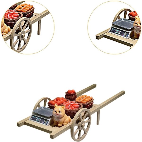 predolo Mini-Gemüsewagen 1/12, dekorative Miniatur für Puppenhäuser
