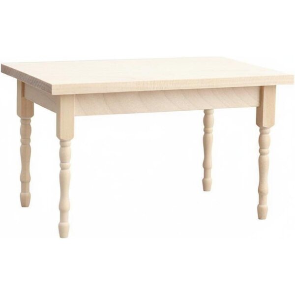 Gralara Tavolino in Legno Grezzo 1:12 Minimalista per Case delle Bambole e Modellismo