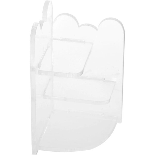 GARVALON Mini Scaffale Portaoggetti in Acrilico Trasparente per Casa delle Bambole