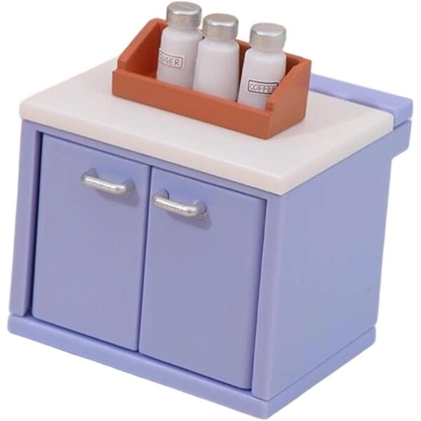 Mini Modello Bancone Cucina 1:12 Realistico per Casa delle Bambole e Diorami