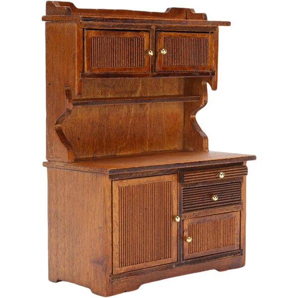 Credenza in Legno Scala 1/12 Casa delle Bambole con Ante Apribili 10x5x13,7 cm