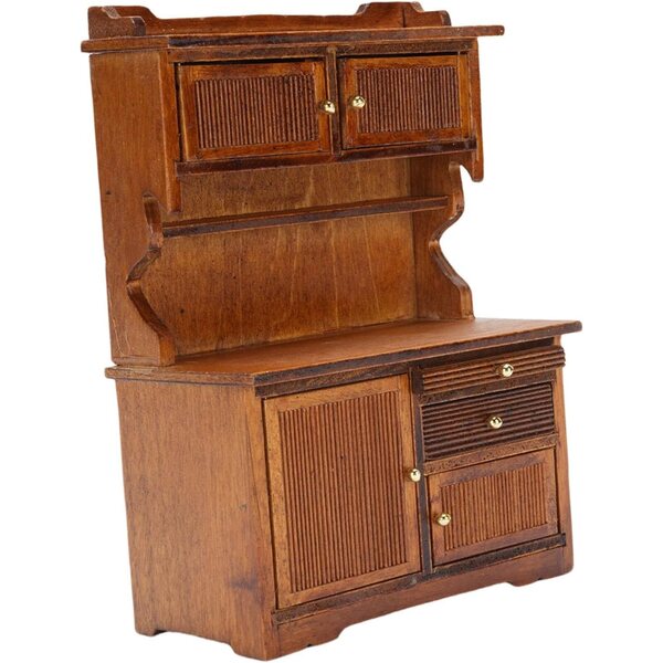 Credenza in Legno Scala 1/12 Casa delle Bambole con Ante Apribili 10x5x13,7 cm