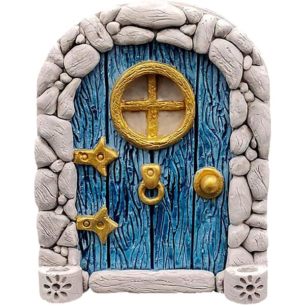 Porta fatata in legno per esterni 10x8 cm – Decorazione magica per giardino e mini alberi