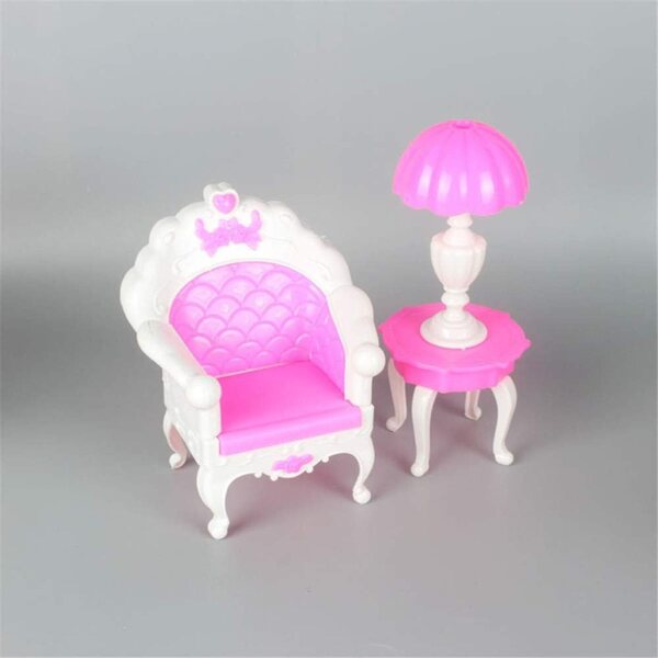 Mini mobili per casa delle bambole Uteruik set divano, sedia, lampada e tavolino