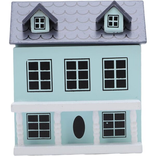 Casa delle Bambole in Miniatura in Legno di Betulla Srliya - 6x5,5x7,3 cm