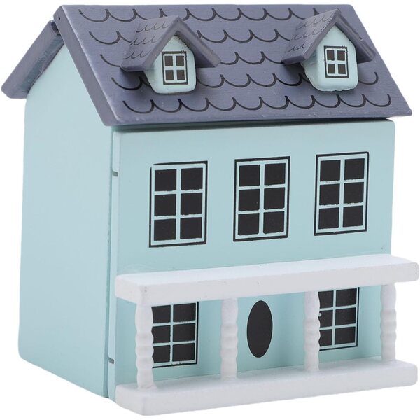 Casa delle Bambole in Miniatura in Legno di Betulla Srliya - 6x5,5x7,3 cm