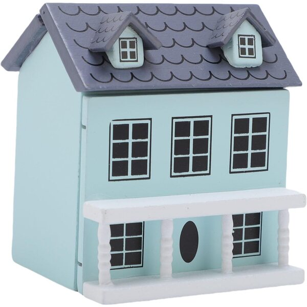 Casa delle Bambole in Miniatura in Legno di Betulla Srliya - 6x5,5x7,3 cm