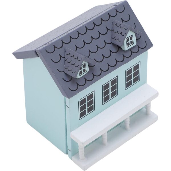 Casa delle Bambole in Miniatura in Legno di Betulla Srliya - 6x5,5x7,3 cm