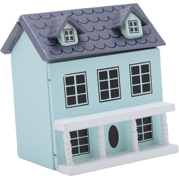 Casa delle Bambole in Miniatura in Legno di Betulla Srliya - 6x5,5x7,3 cm