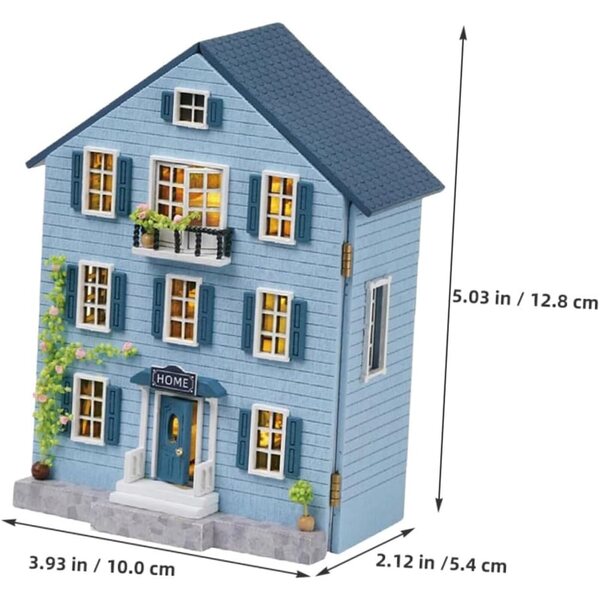 Kit Casa delle Bambole in Legno Miniatura con Mobili per Decorazioni Natalizie