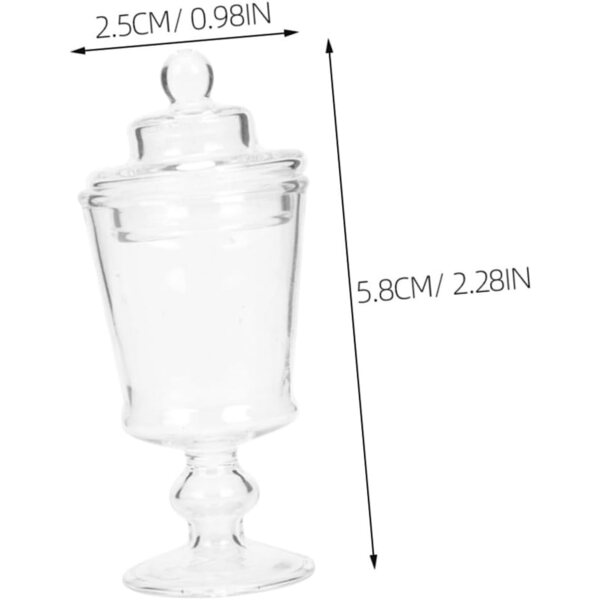 2 Miniatur-Glasgefäße mit Deckel für Puppenhäuser und Dekorationen
