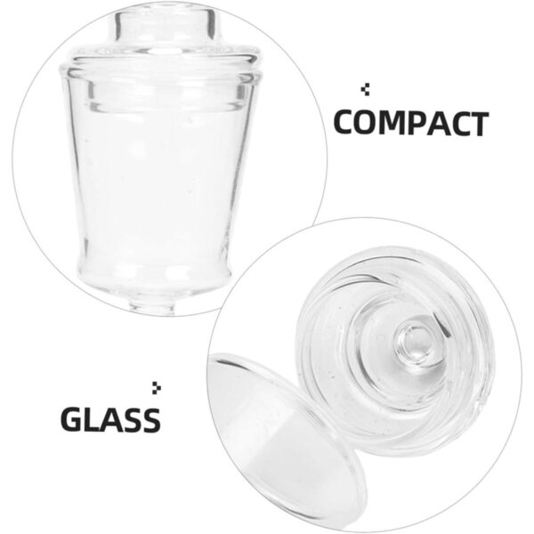 2 Miniatur-Glasgefäße mit Deckel für Puppenhäuser und Dekorationen