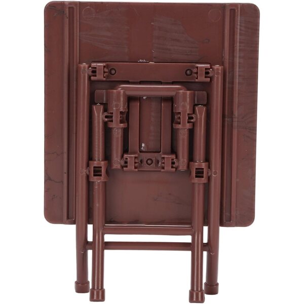 Bewinner Set Mobili Miniatura Casa delle Bambole Tavolo Pieghevole e 4 Sgabelli Rossi