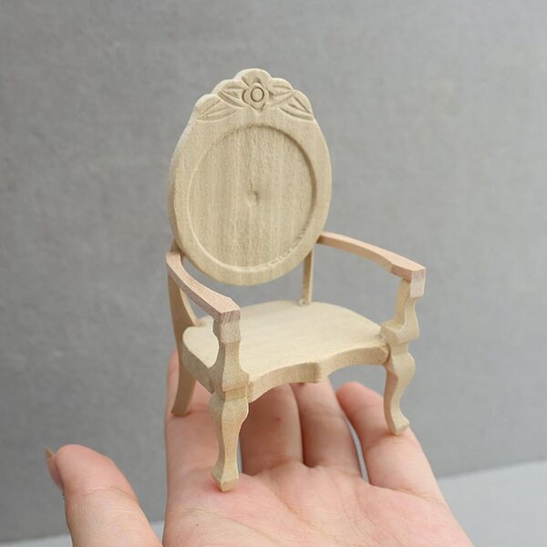 Sharplace Holzsessel Miniatur 1:12 für Puppenhäuser und Dekorationen