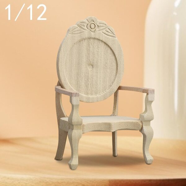 Sharplace Holzsessel Miniatur 1:12 für Puppenhäuser und Dekorationen