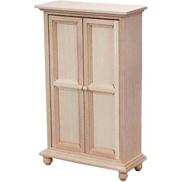 1:12 Miniatur-Kleiderschrank aus Holz für Puppenhaus – Dekoration und Geschenk