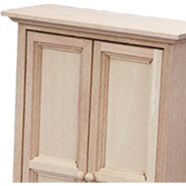 1:12 Miniatur-Kleiderschrank aus Holz für Puppenhaus – Dekoration und Geschenk
