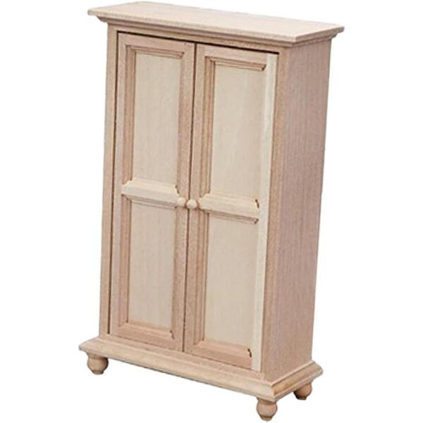 1:12 Miniatur-Kleiderschrank aus Holz für Puppenhaus – Dekoration und Geschenk