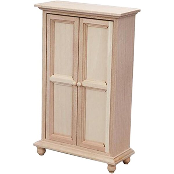 1:12 Miniatur-Kleiderschrank aus Holz für Puppenhaus – Dekoration und Geschenk