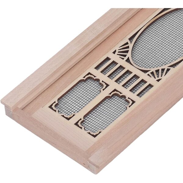 Porta con Zanzariera in Legno per Casa delle Bambole 1:12 - Finitura Naturale Omquot