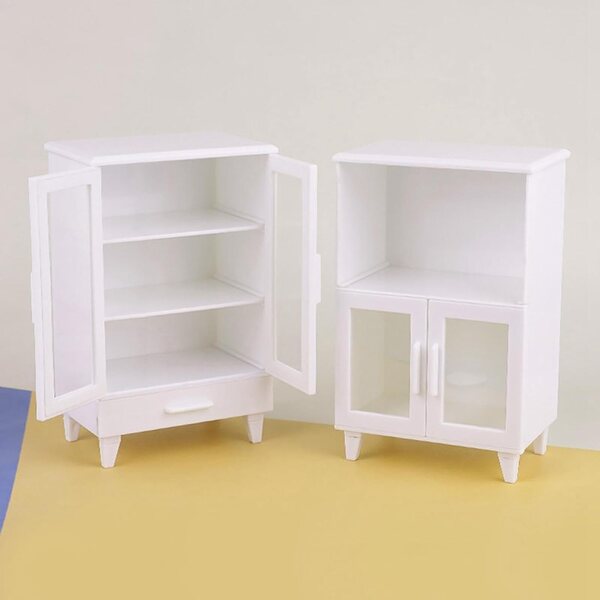 Armadi Miniatura 1:12 per Case delle Bambole - 2 Librerie Portaoggetti in PP