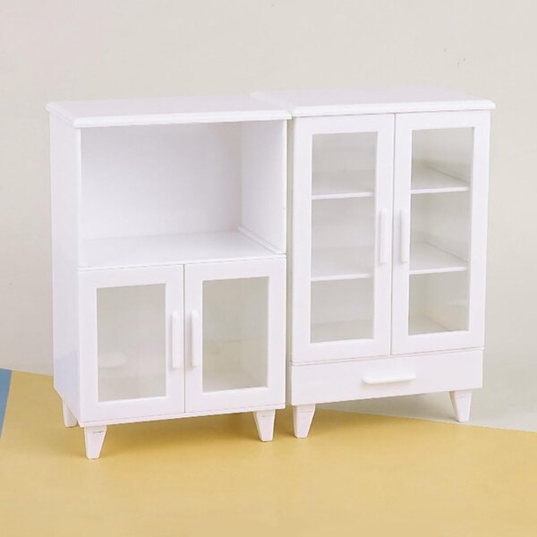 Armadi Miniatura 1:12 per Case delle Bambole - 2 Librerie Portaoggetti in PP