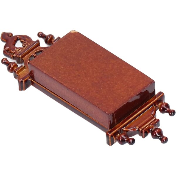 Orologio vintage in miniatura 1:12 per casa delle bambole, legno e lega di qualità
