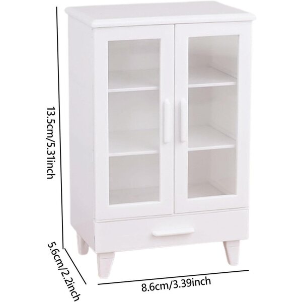 Sharplace Miniaturstall 1:12, weißer Schrank für Puppenhäuser