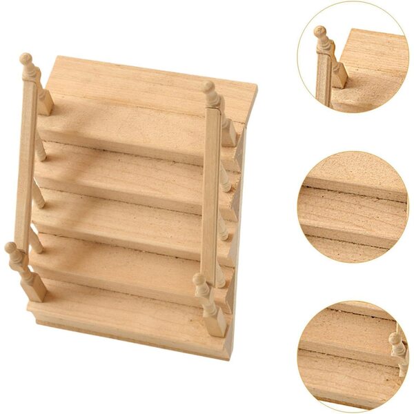 Holzleitermodell für Puppenhäuser, DIY-Lernspielzeug 10,5 x 8 cm